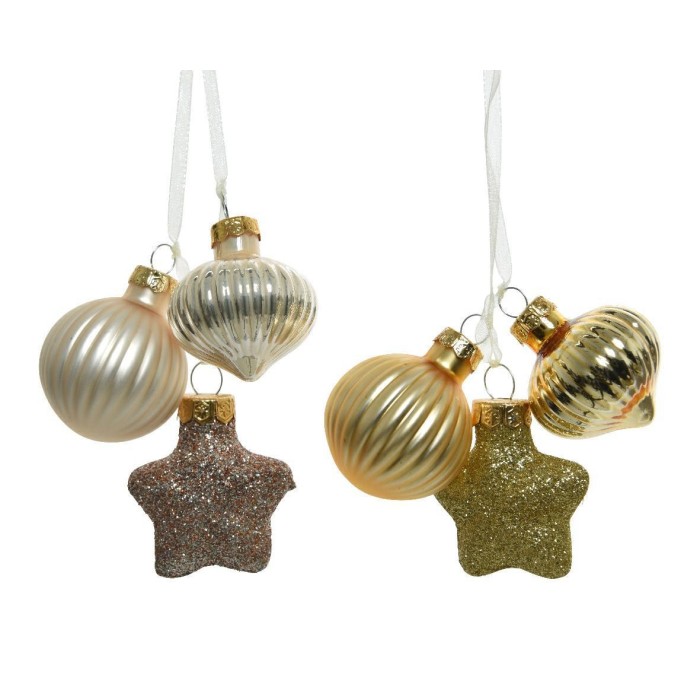 3 FIGURE ASS IN VETRO ORO